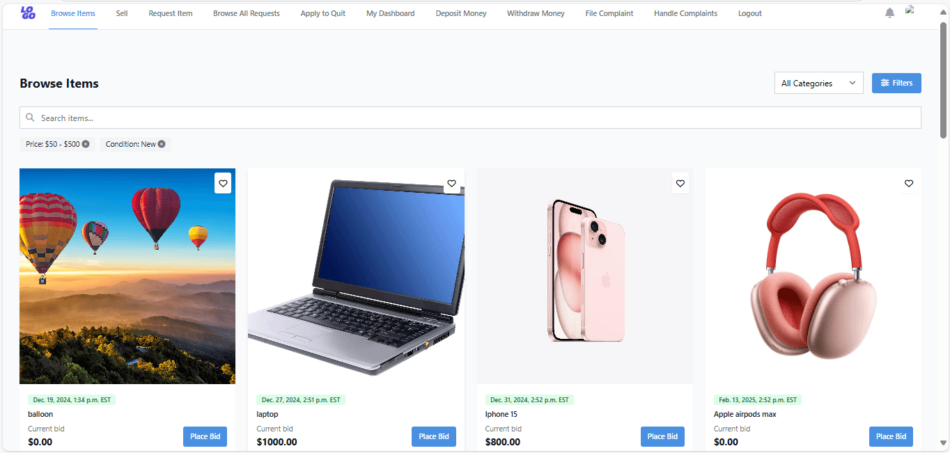 Swebay: An E-Bidding Platform